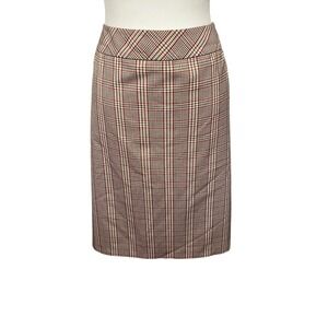 Jones Wear Plaid Pencil Skirt Stretch Classic Office Wear Academia‎ Plus Size 16